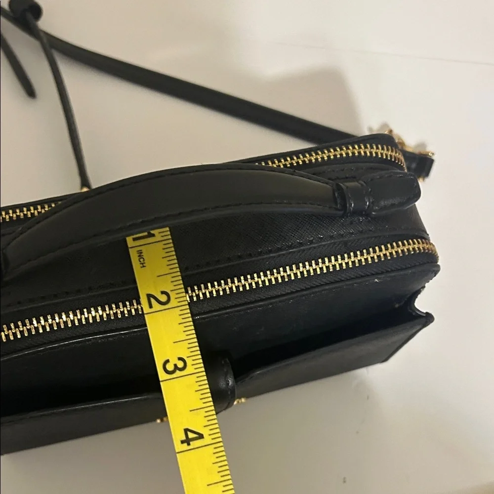 Michael Kors Black Leather Crossbody with Gold Hardware - Picture 10 of 10